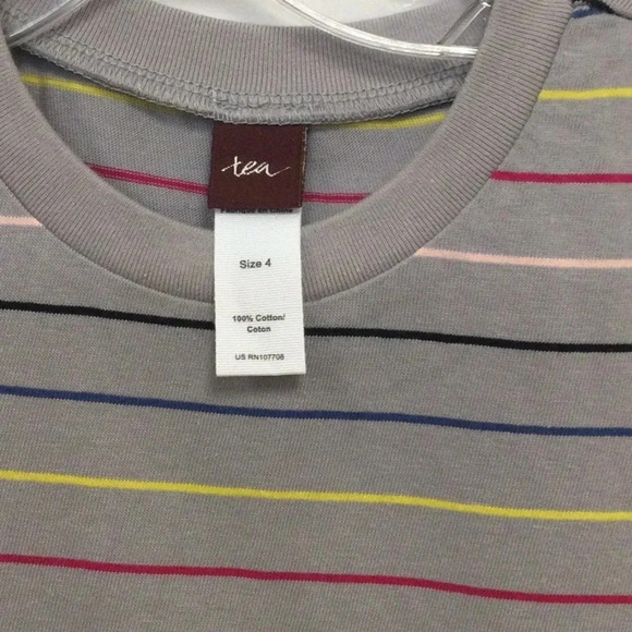 NWT Girls Striped Tea Shirt size 4 - Picture 4 of 4